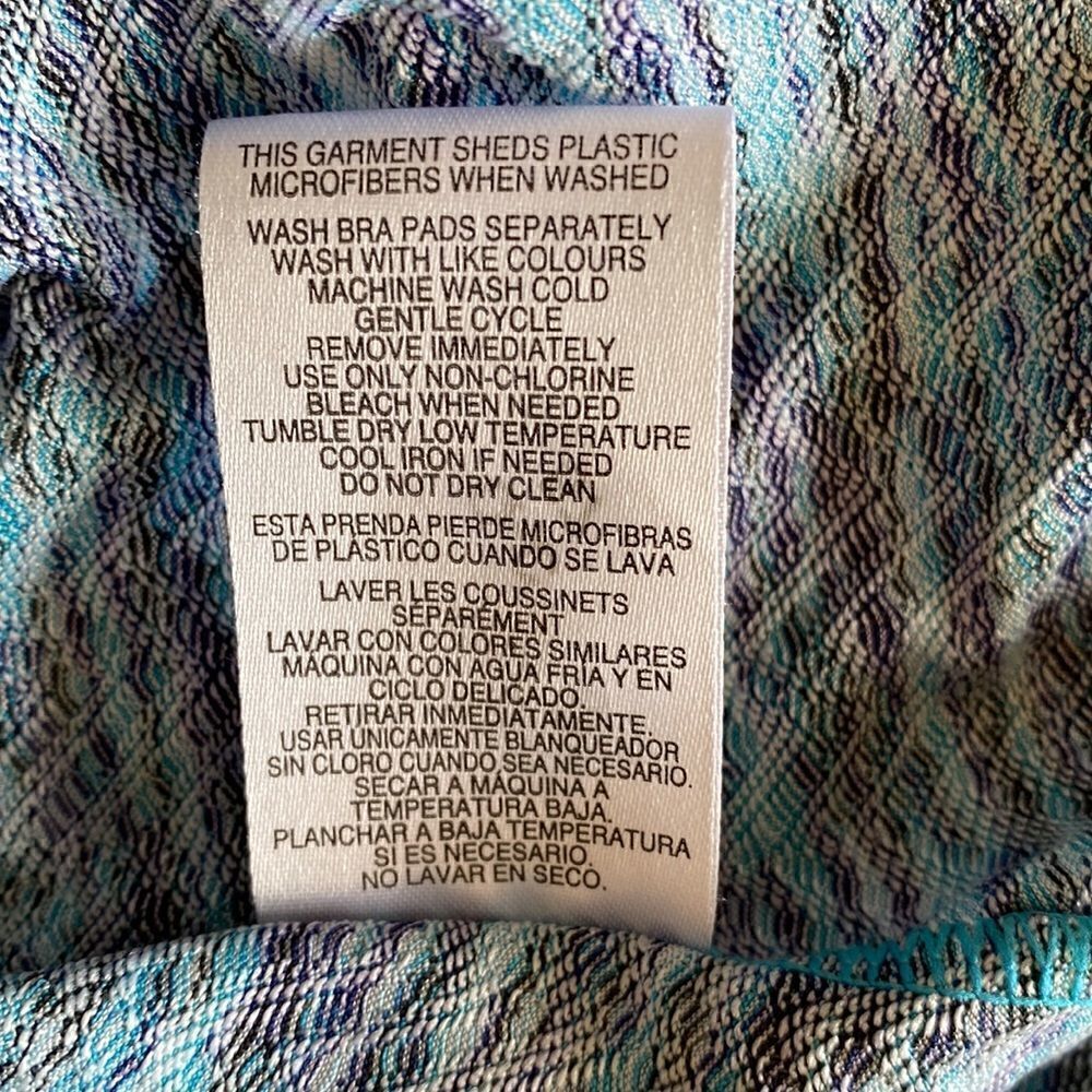 MPG Racerback Slip On Active Sports Dress Marbled Blue Size Large - Picture 13 of 13